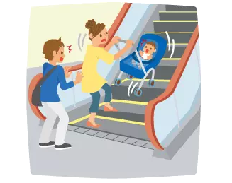 乘坐手扶电梯的安全知识宣传