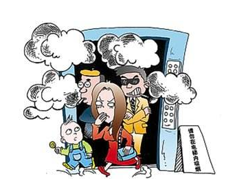 不文明乘坐电梯